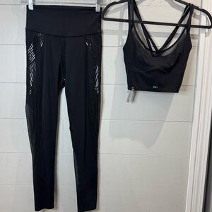 Victoria's Secret VSX Black Activewear Bundle of Leggings and Sports Bra